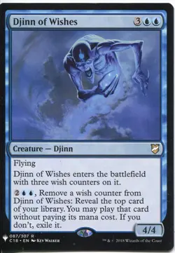 Magic The Gathering MTG Mystery Pack Card Djinn of Wishes - Image 1
