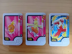 Torchic Combusken Blaziken Mezastar Frienda Pokemon Card Japanese Pick Tag Tip - Image 1
