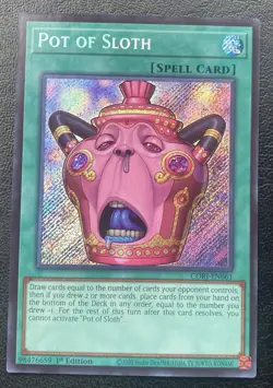 Pot of Sloth 1st Edition Secret Rare CORI-EN061 Yu-Gi-Oh Near Mint Condition - Image 1