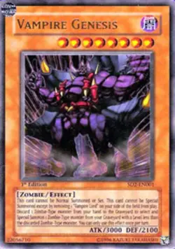 Vampire Genesis - SD2-EN001 - Ultra Rare - Unlimited Edition - Damaged - Image 1