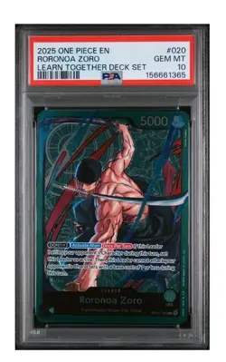 Roronoa Zoro Learn Together OP12-020 PSA 10 2025 One Piece Learn Together Promo - Image 1
