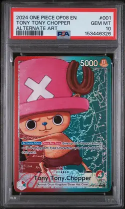 2024 ONE PIECE OP08-TWO LEGENDS ALTERNATE ART #001 TONY TONY CHOPPER PSA 10 - Image 1