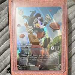 Disney Lorcana TCG Enchanted Foil Mickey Mouse Inspirational Warrior 221/204 - Image 1