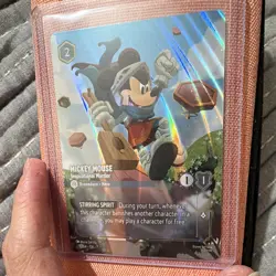 Disney Lorcana TCG Enchanted Foil Mickey Mouse Inspirational Warrior 221/204 - Image 2