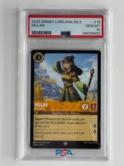 PSA 10 2023 Disney Lorcana Mulan Free Spirit #15 Rise of the Floodborn EN 2 - Image 1