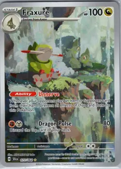 Fraxure 077/064 SV: Shrouded Fable - Pokemon Card - NM - Image 1