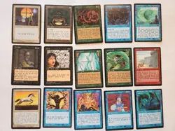 MTG Magic The Gathering Card Lot 4th Edition Black Border Korean - 15 Cards - Image 1