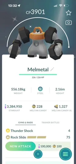 Pokemon Go Shiny Melmetal ( Max CP) - Image 1