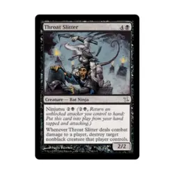 WOTC MtG Betrayers of Kamigawa Throat Slitter (U) (Foil) EX - Image 1