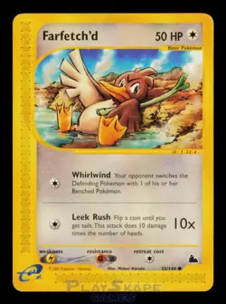 Pokemon Card Farfetch'd 55/144 Skyridge Common Vintage WOTC LP 2003 - Image 1