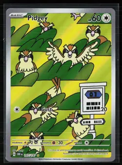 Pidgey 207/197 Illustration Rare Obsidian Flames Pokemon NM - Image 1