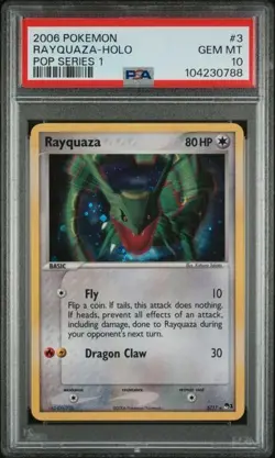 2006 POKEMON POP SERIES 1 #3 RAYQUAZA-HOLO POP SERIES 1 - Image 1