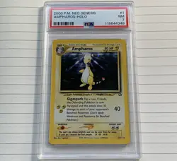 2000 Pokemon Neo Genesis Ampharos Holo English #1/111 PSA 7 NM - Image 1