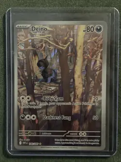 Deino 146/086 Holo Illustration Rare White Flare Pokemon Near Mint IR - Image 1