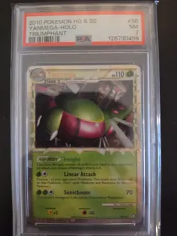 2010 Pokemon HG & SS Triumphant #98 Yanmega Holo PSA 7 NM - Image 1
