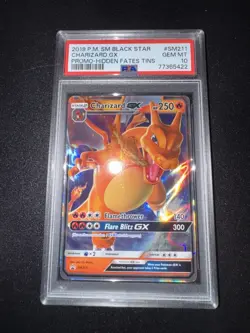 PSA 10 GEM Charizard GX 2019 POKEMON SM BLACK STAR PROMO SM211 Hidden Fates Tins - Image 4