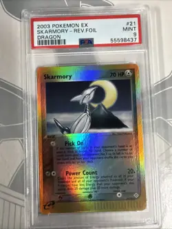 Pokemon TCG Ex Dragon Skarmory Rev Holo PSA 9 Mint #21 - Image 1
