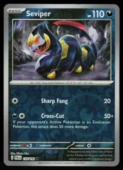 Seviper 137/193 Uncommon Paldea Evolved Pokemon Reverse Holo Near Mint - Image 1
