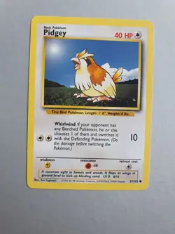 Pidgey 57/102 Pokemon TCG Base Set (1999) Common NM - Image 1