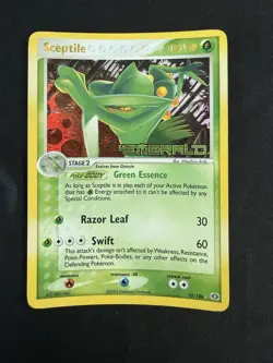 2005 Pokemon Ex Emerald #10 Sceptile Reverse Holo Foil LP - Image 1