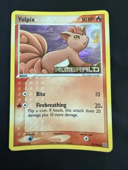 2005 Pokemon Vulpix EX Emerald 72/106 Reverse Holo Stamped - Image 1