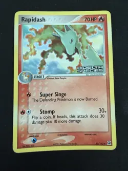2005 Pokemon Rapidash EX Delta Species 52/113 Reverse Holo STAMPED - Image 1