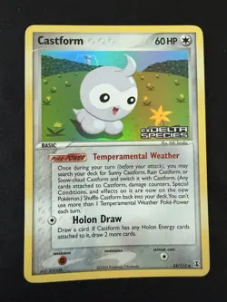 2005 Pokemon EX Delta Species Castform Reverse Holo #34/113 - Image 1