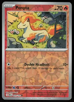 Ponyta 029/182 Common Destined Rivals Pokemon Reverse Holo Near Mint - Image 1