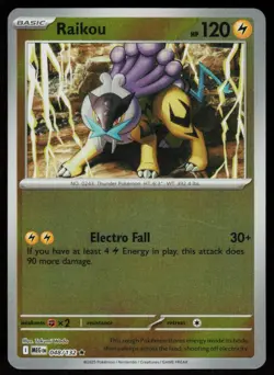 Raikou 048/132 Rare Mega Evolution Pokemon Reverse Holo Near Mint - Image 1