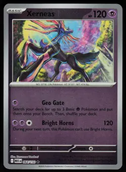 Xerneas 064/132 Rare Mega Evolution Pokemon Reverse Holo Near Mint - Image 1