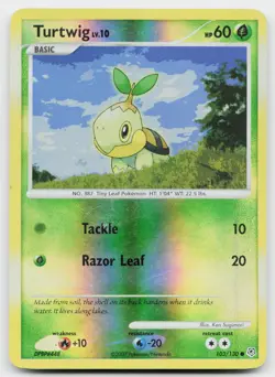 Turtwig 103/130 Common Diamond & Pearl Pokemon Reverse Holo Lightly Played - Image 1