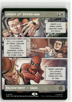 Origin of Spider-Man Borderless - Spider-Man MTG NM - Image 1