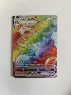 Pokemon TCG Snorlax VMAX 206/202 Sword & Shield Rainbow Rare NEAR MINT - Image 2