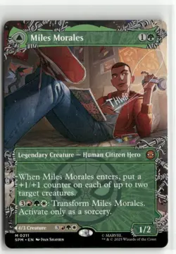 Miles Morales 0211 Borderless - Spider-Man MTG NM - Image 1