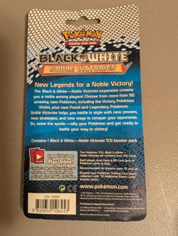 Pokemon TCG Black & White Noble Victories Booster Pack - Sealed - Kyurem - Image 2