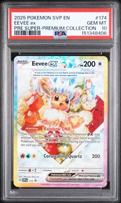 2025 POKEMON SVP EN-SV BLACK STAR PROMO #174 EEVEE EX PSA 10 - Image 1