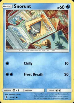 Snorunt 31/145 | Sun & Moon - Guardians Rising | Pokemon TCG | English | Common - Image 1