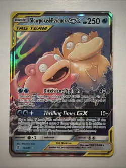 Pokemon TCG Slowpoke and Psyduck GX Tag Team Card 35/236 - LP+ - Image 1