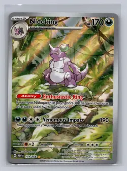Nidoking 174/165 Illustration Rare 151 Pokemon Holo Near Mint - Image 1