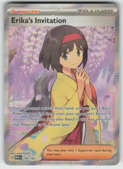 Pokemon Erika's Invitation Ultra Rare SV: Scarlet & Violet 151 196/165 NM - Image 1