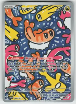 Pokemon Tatsugiri - Illustration Rare Holo SV06: Twilight Masquerade 186/167 NM - Image 1