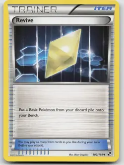 Revive 102/114 Black & White Pokemon LP C710 - Image 1