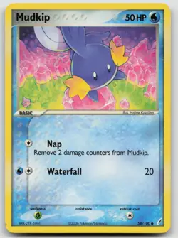 Mudkip 58/100 Crystal Guardians Pokemon LP C769 - Image 1