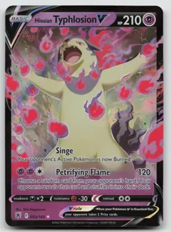 Hisuian Typhlosion V 053/189 Holo Astral Radiance Pokemon LP - Image 1
