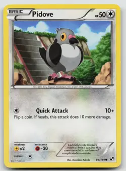 Pidove 84/114 Black & White Pokemon LP C753 - Image 1