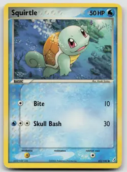 Squirtle 63/100 Crystal Guardians Pokemon MP C869 - Image 1