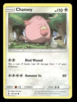 Chansey 101/145 Guardians Rising LP Pokemon - Image 1
