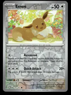 Eevee 135/167 Twilight Masquerade Reverse Holo NM/M Pokemon - Image 1
