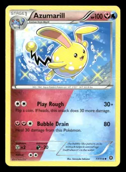 Azumarill 77/114 Steam Siege LP Pokemon - Image 1