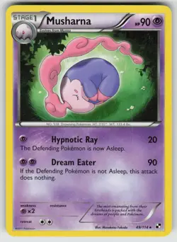 Musharna 49/114 Rare Black & White Pokemon Lightly Played - Image 1